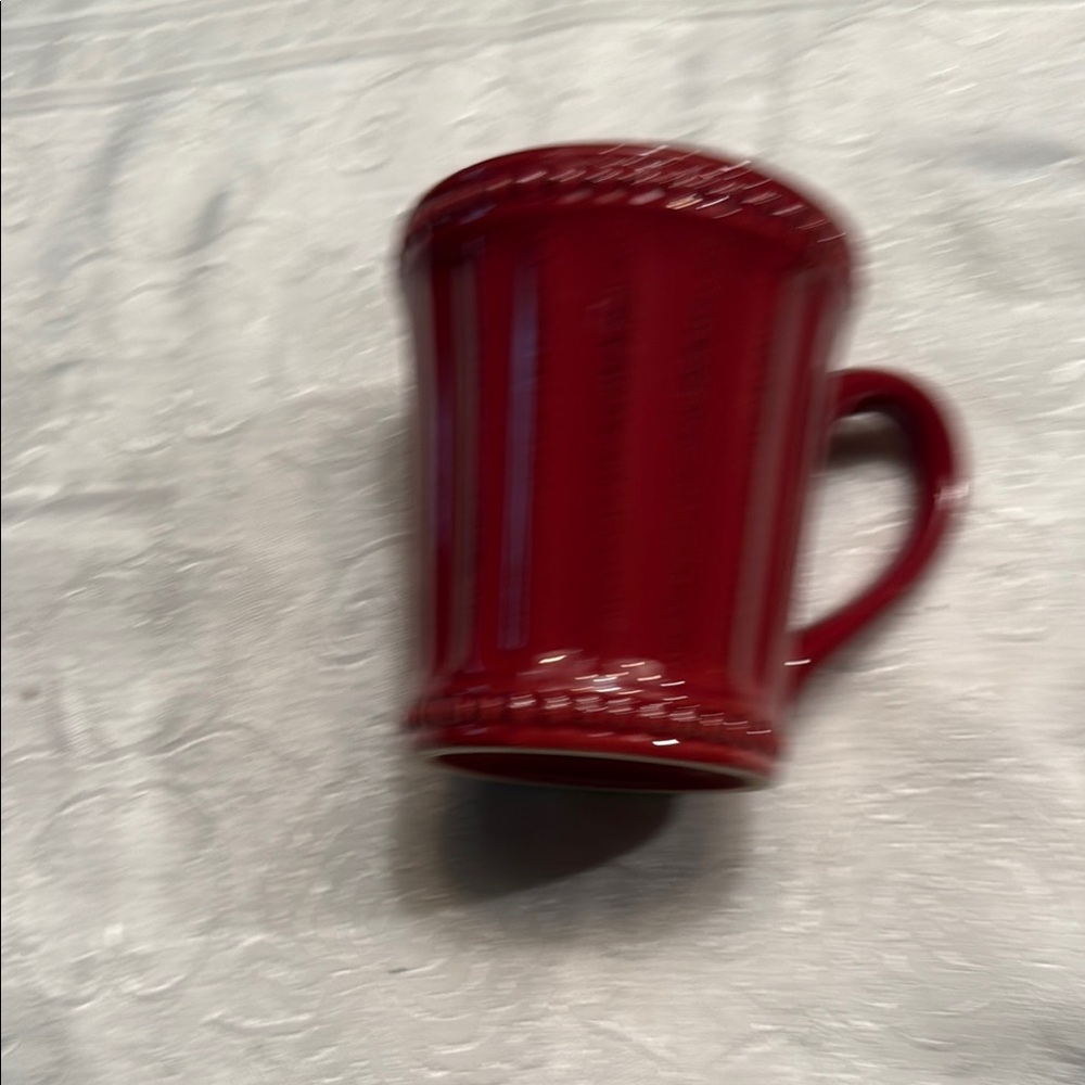 Classic Red Ribbed Dining Mugs